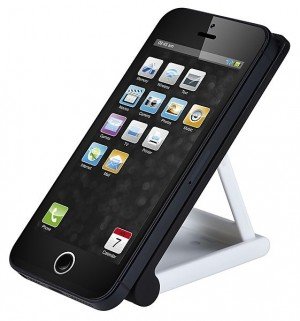 Clas-Ohlson-universalus-telefono-stovas-iphone-juodas